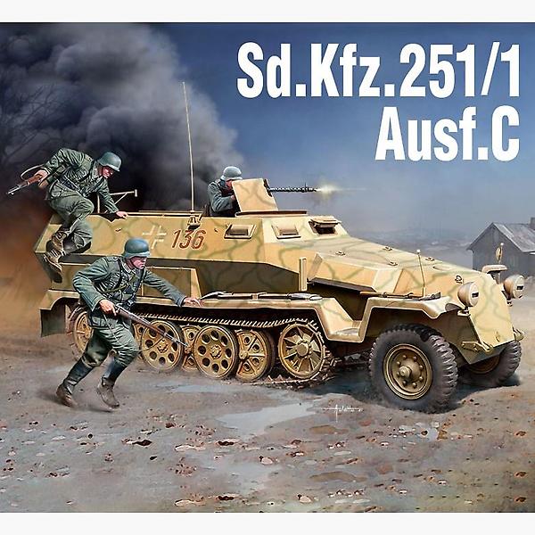 [아카데미과학/PM-00001] 35sc독일 반궤도장갑차 251 1 Ausf.C형 하노마그-일반
