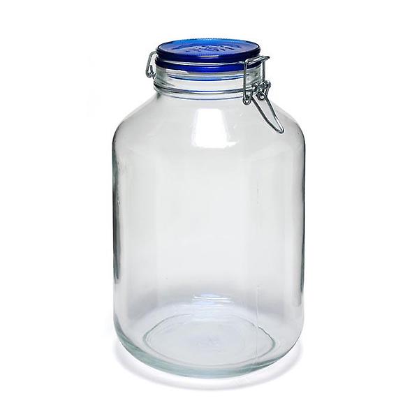  유리용기 밀폐용기 유리 잼병 글라스락 블루 5000ml