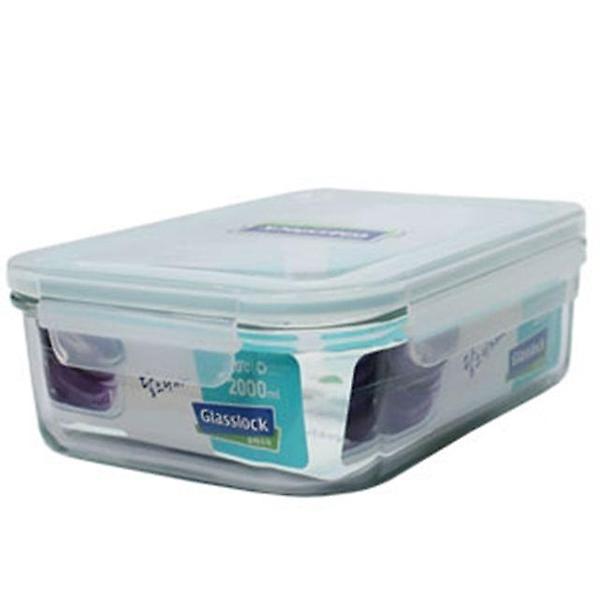  삼광 글라스락 밀폐용기 사각 6호 2000ml 반찬통 그릇 (SW-30876A)