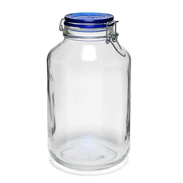  유리용기 밀폐용기 유리 잼병 글라스락 블루 4000ml