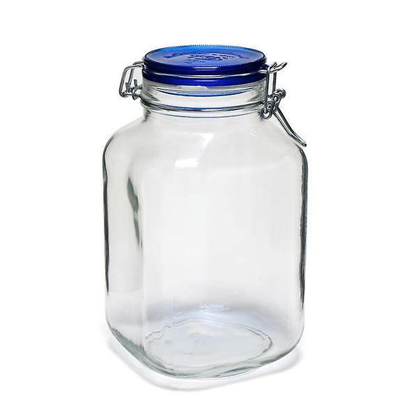  유리용기 밀폐용기 유리 잼병 글라스락 블루 3000ml