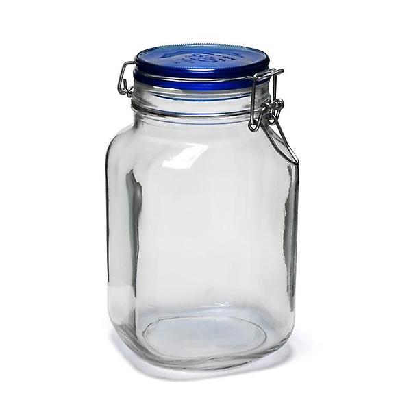  유리용기 밀폐용기 유리 잼병 글라스락 블루 2000ml