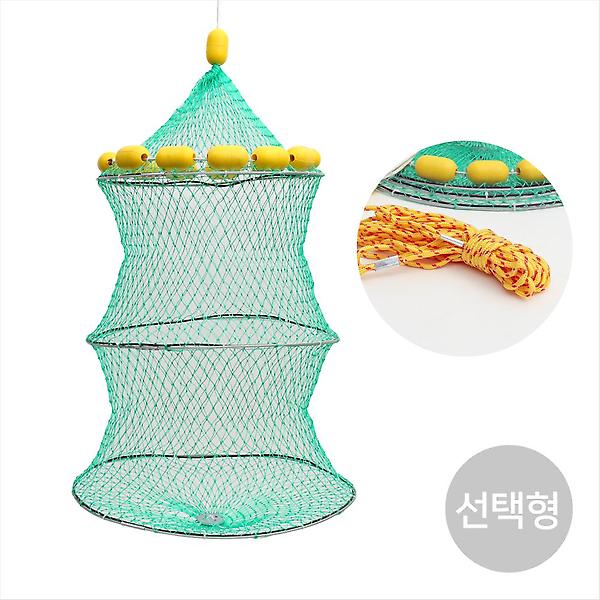  싸파 로프장착형 와이어 3단 부력 살림망 선택형 갯바위