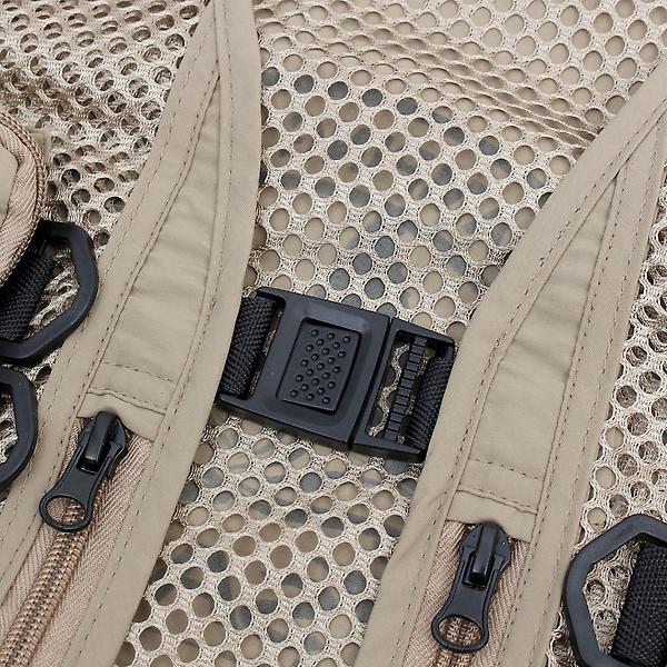  싸파 더블킬 여름용 메쉬 조끼 베이지 낚시 등산