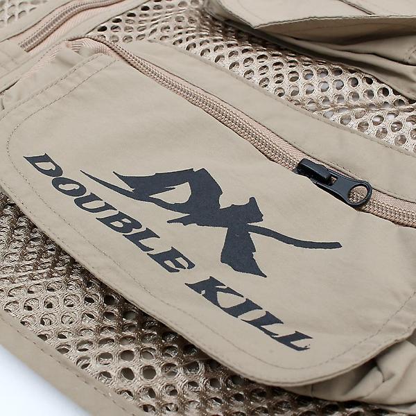  싸파 더블킬 여름용 메쉬 조끼 베이지 낚시 등산