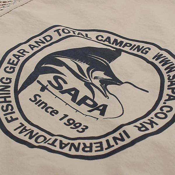  싸파 더블킬 여름용 메쉬 조끼 베이지 낚시 등산