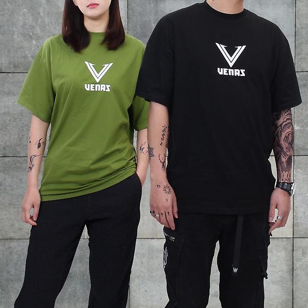  싸파 베나스 프론트 포인트 반팔 티셔츠 루즈핏 오버핏