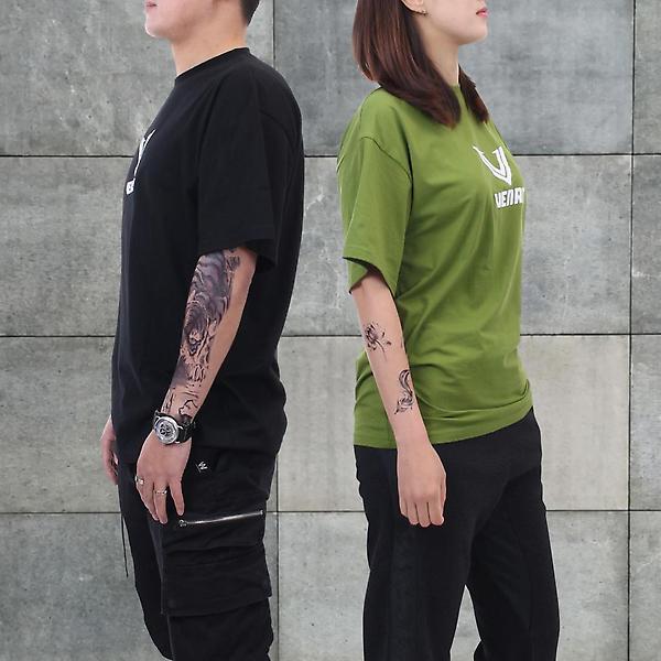  싸파 베나스 프론트 포인트 반팔 티셔츠 루즈핏 오버핏