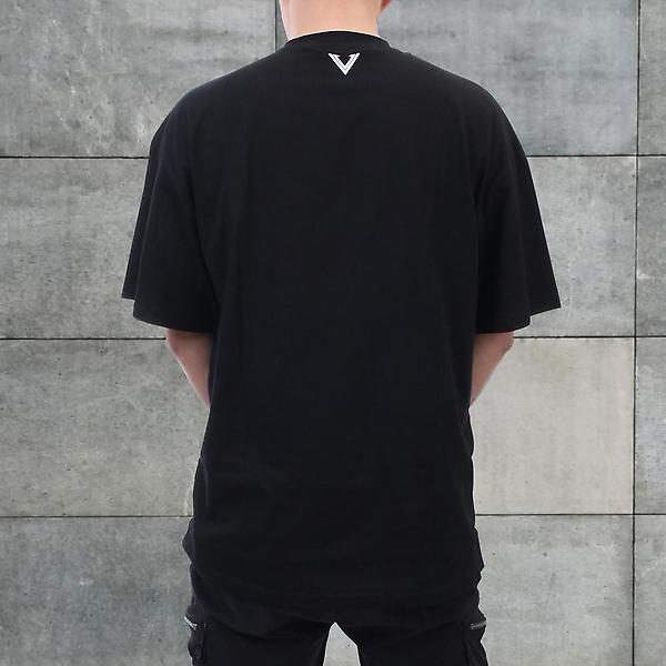 [싸파/베나스 프론트 포인트 반팔 ] 베나스 프론트 포인트 반팔 티셔츠 블랙 XL 루즈핏