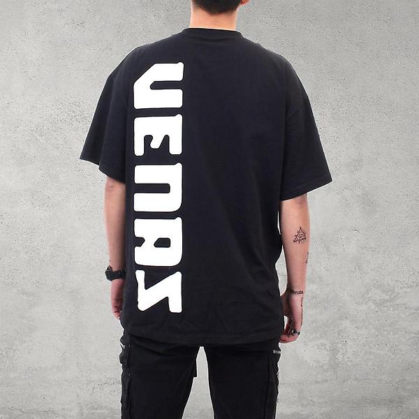  베나스 백포인트 반팔 티셔츠 블랙 L 루즈핏 오버핏