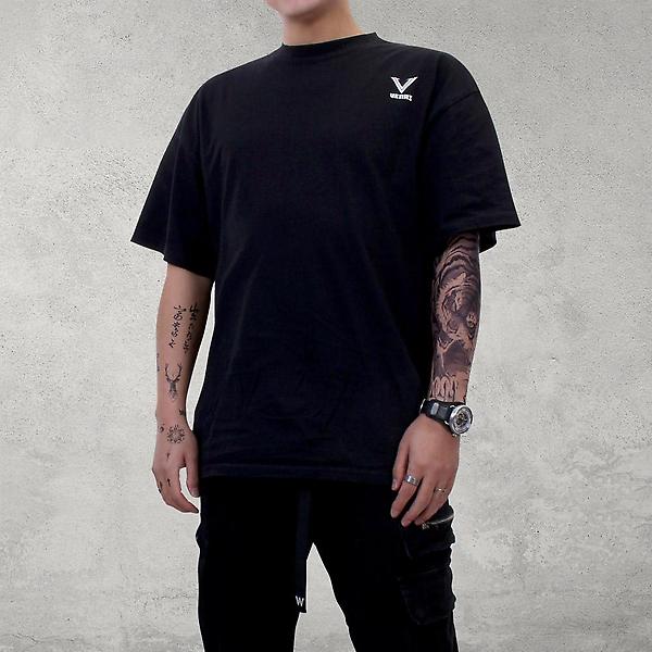  베나스 백포인트 반팔 티셔츠 블랙 L 루즈핏 오버핏