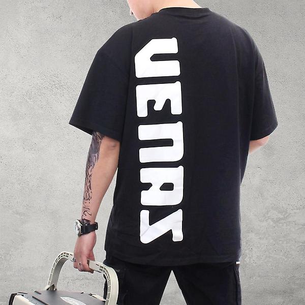  베나스 백포인트 반팔 티셔츠 블랙 L 루즈핏 오버핏