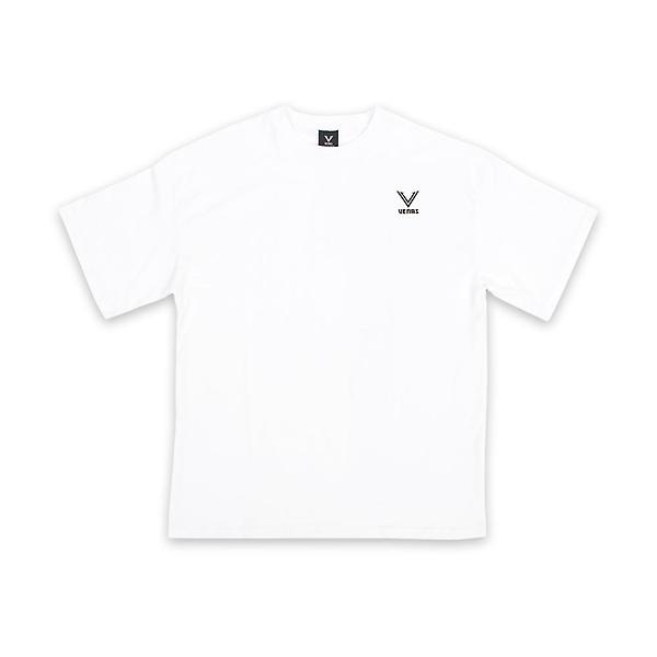  베나스 백포인트 반팔 티셔츠 화이트 XL 루즈핏 오버핏