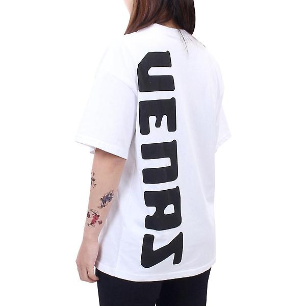  베나스 백포인트 반팔 티셔츠 화이트 루즈핏 남녀공용