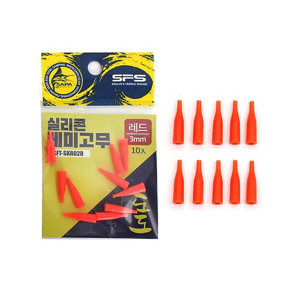  도도 실리콘 케미 고무 레드 3mm 민물 낚시