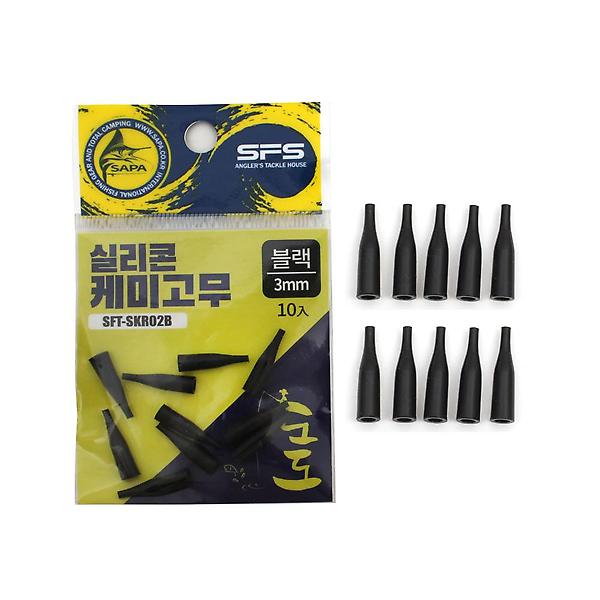  도도 실리콘 케미 고무 블랙 3mm 민물 낚시