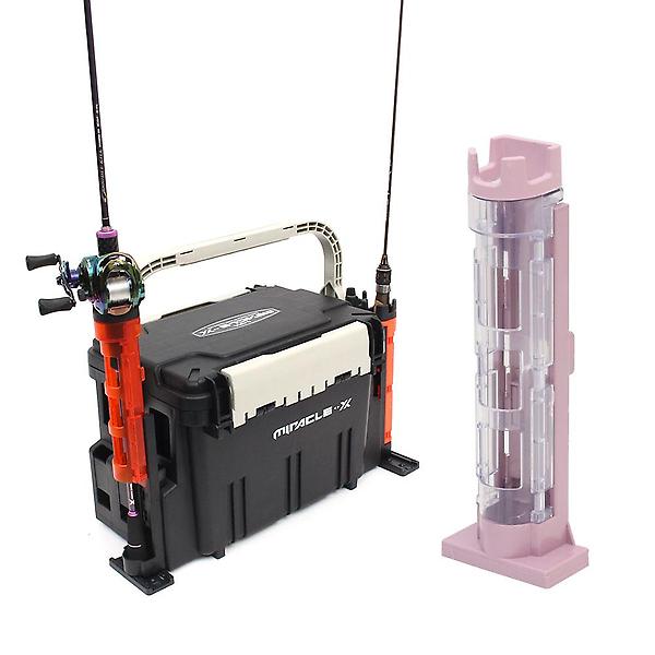  미라클 태클박스 높이조절 로드홀더 소형 핑크 스탠드