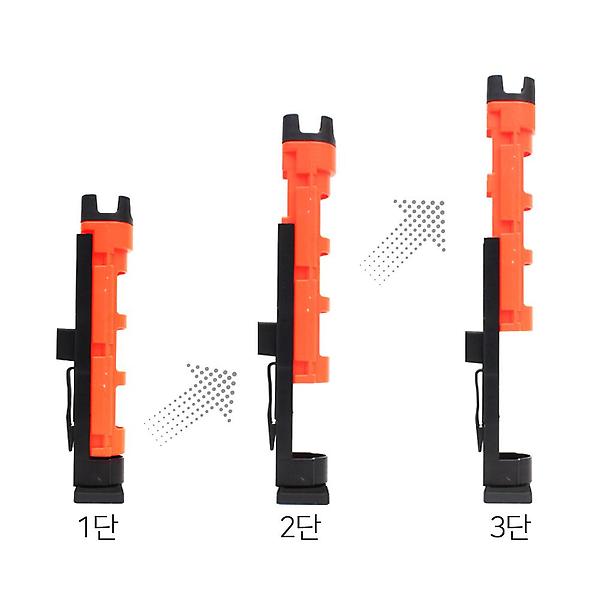  미라클 태클박스 높이조절 로드홀더 소형 핑크 스탠드