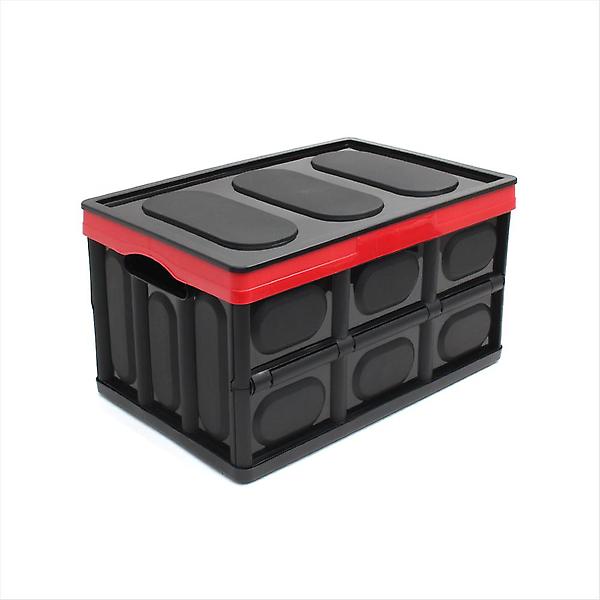  싸파 다용도 폴딩박스 53cm 레드블랙 캠핑 수납함 정리함
