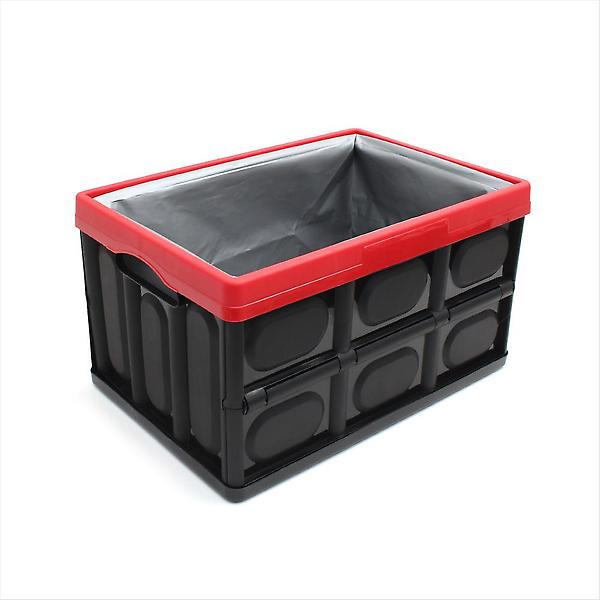  싸파 다용도 폴딩박스 53cm 레드블랙 캠핑 수납함 정리함