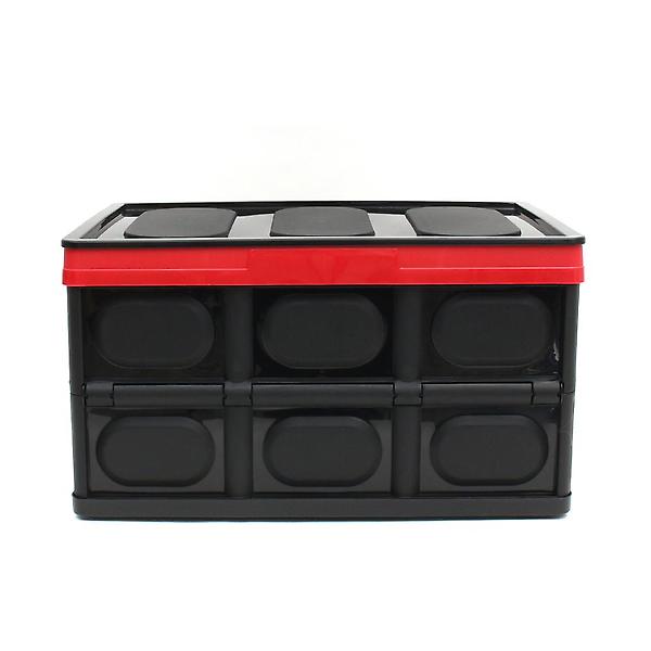  싸파 다용도 폴딩박스 53cm 레드블랙 캠핑 수납함 정리함