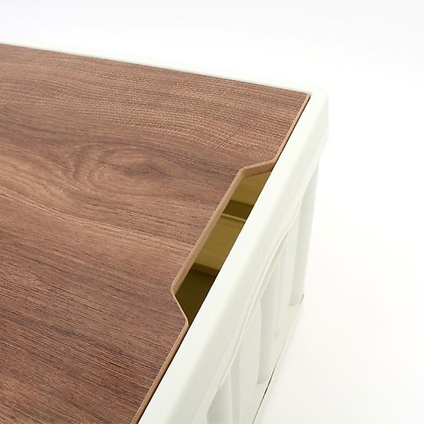  싸파 다용도 폴딩박스 53cm 블랙 우드상판 방수팩 선택형