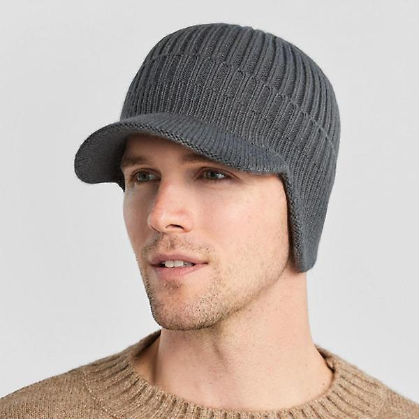  니트 귀달이 캡모자(그레이)