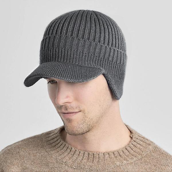  니트 귀달이 캡모자(그레이)