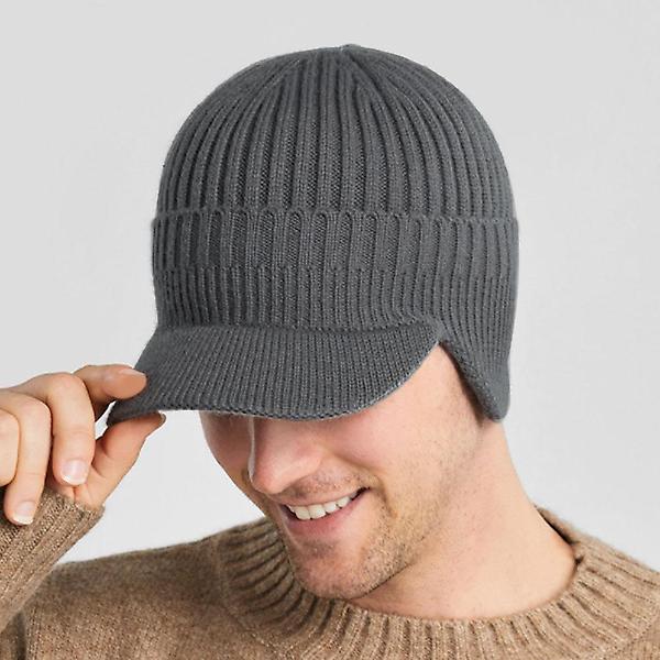  니트 귀달이 캡모자(그레이)