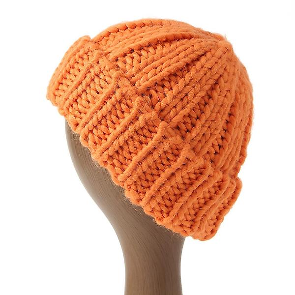  엠아이 꽈배기 니트 비니(오렌지)