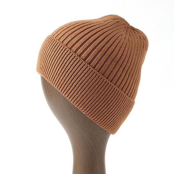  컬러팝 니트 비니(브라운)