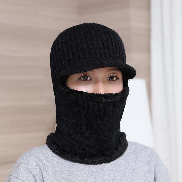  브리드 넥워머 털모자(블랙) (남녀공용)
