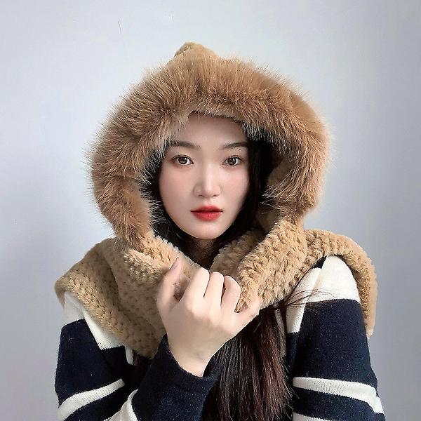  코지데잇 후드 머플러(브라운)