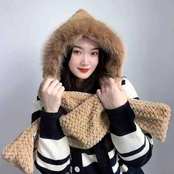  코지데잇 후드 머플러(브라운)