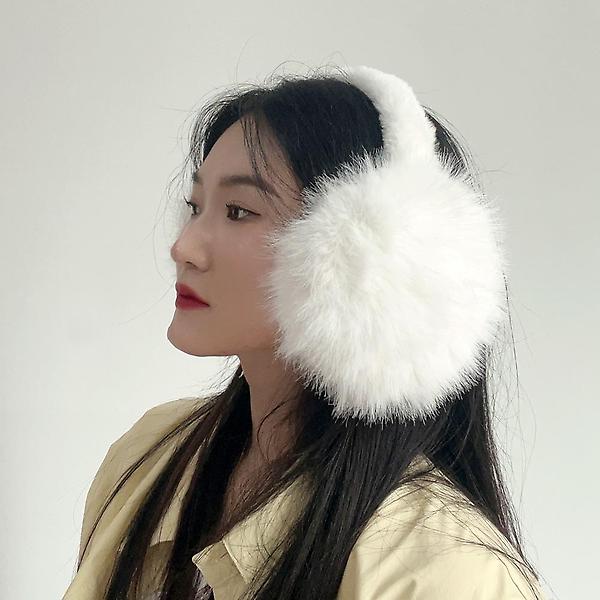  페이크 밍크 귀마개(화이트)