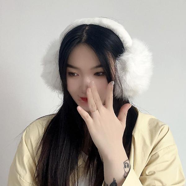  페이크 밍크 귀마개(화이트)