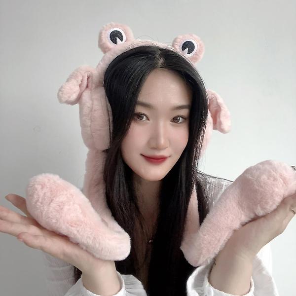  팔딱 개구리 움직이는 귀마개(핑크)