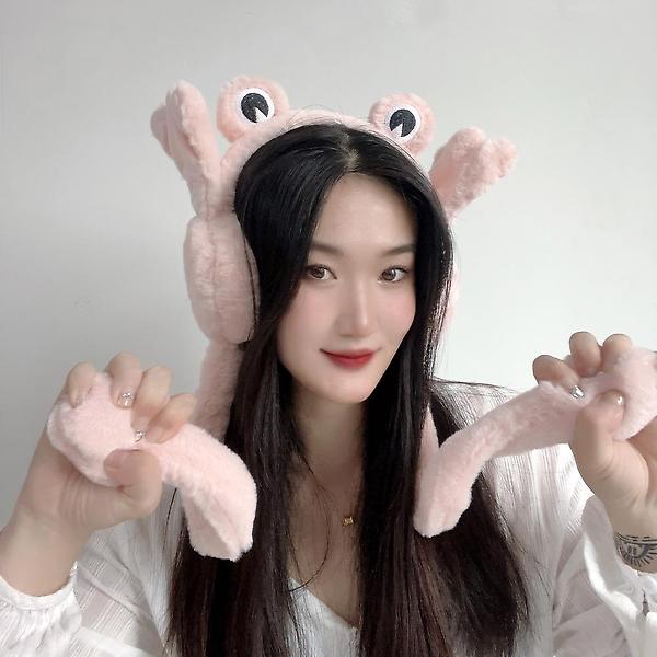  팔딱 개구리 움직이는 귀마개(핑크)