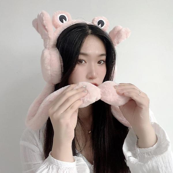  팔딱 개구리 움직이는 귀마개(핑크)