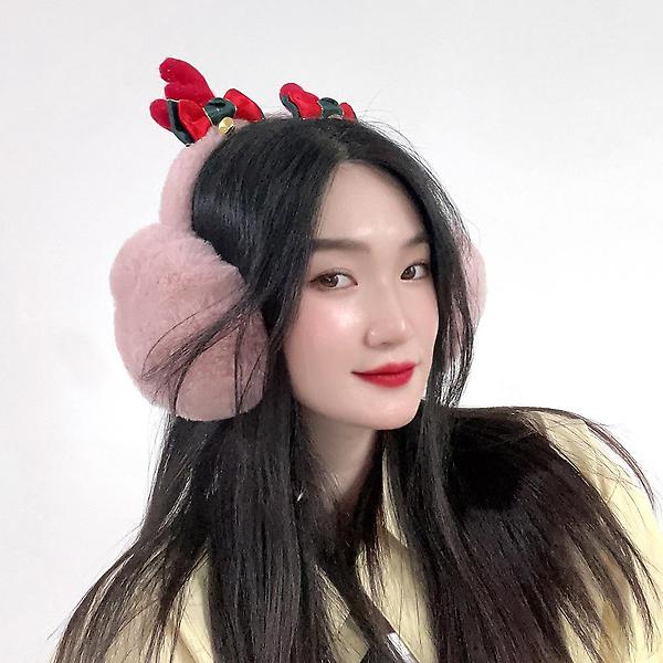  방울방울 루돌프 귀마개(인디핑크)