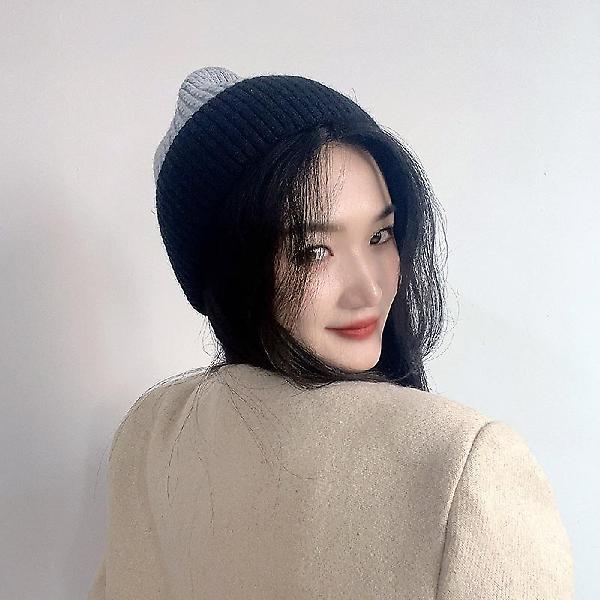  포근한 기모 니트 비니(그레이)