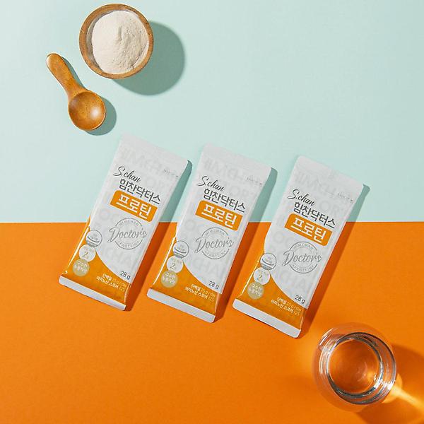  Schan 힘찬닥터스 프로틴 단백질보충제 누룽지맛 1박스 28g x 30포 보틀 증정 분리유청단백질(WPI)