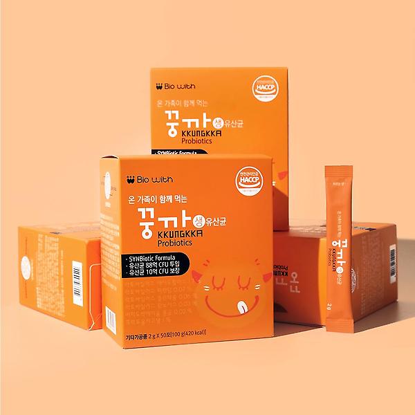  꿍까 온가족 생 유산균 2g 50포 장건강 신바이오틱스 프리바이오틱스