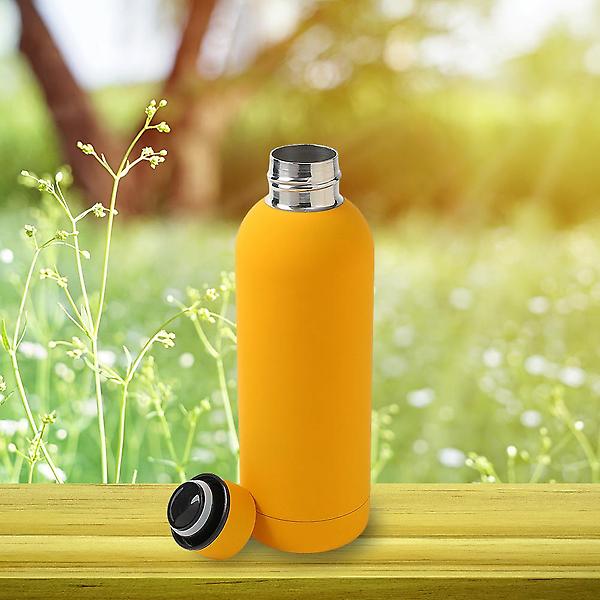  비비드 이중스텐 진공 보온병(500ml) (옐로우)