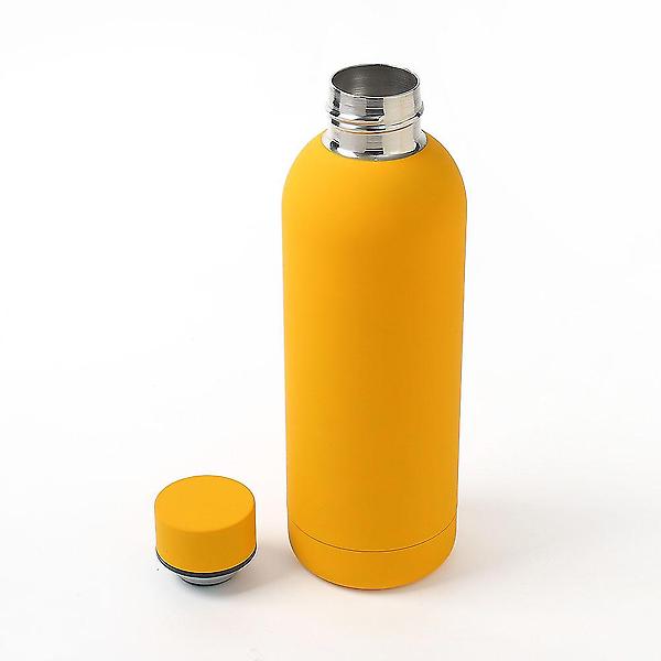  비비드 이중스텐 진공 보온병(500ml) (옐로우)