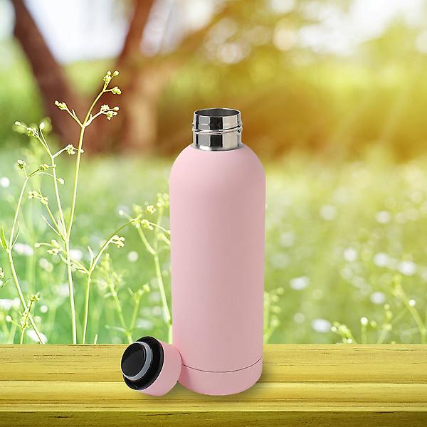  비비드 이중스텐 진공 보온병(500ml) (핑크)