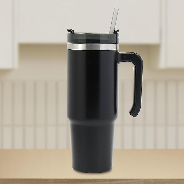  써머원 보온보냉 빨대 텀블러 자동차 보냉컵 블랙