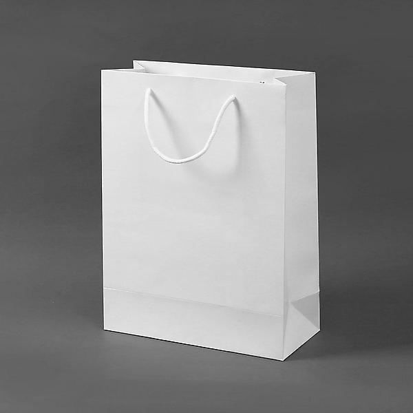  무지 세로형 쇼핑백 10p(25x33cm) (화이트) 종이백