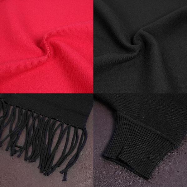  블랙+레드 가디건 숄(여성용)