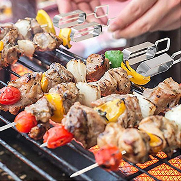  간편 슬라이드 바비큐꼬치 5p세트 스텐 캠핑꼬치 45cm